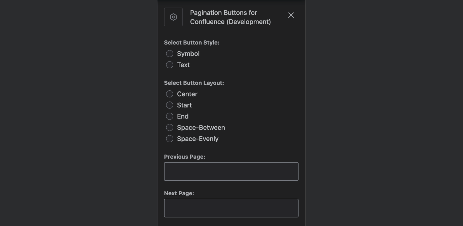 Clicking edit icon to configure pagination buttons