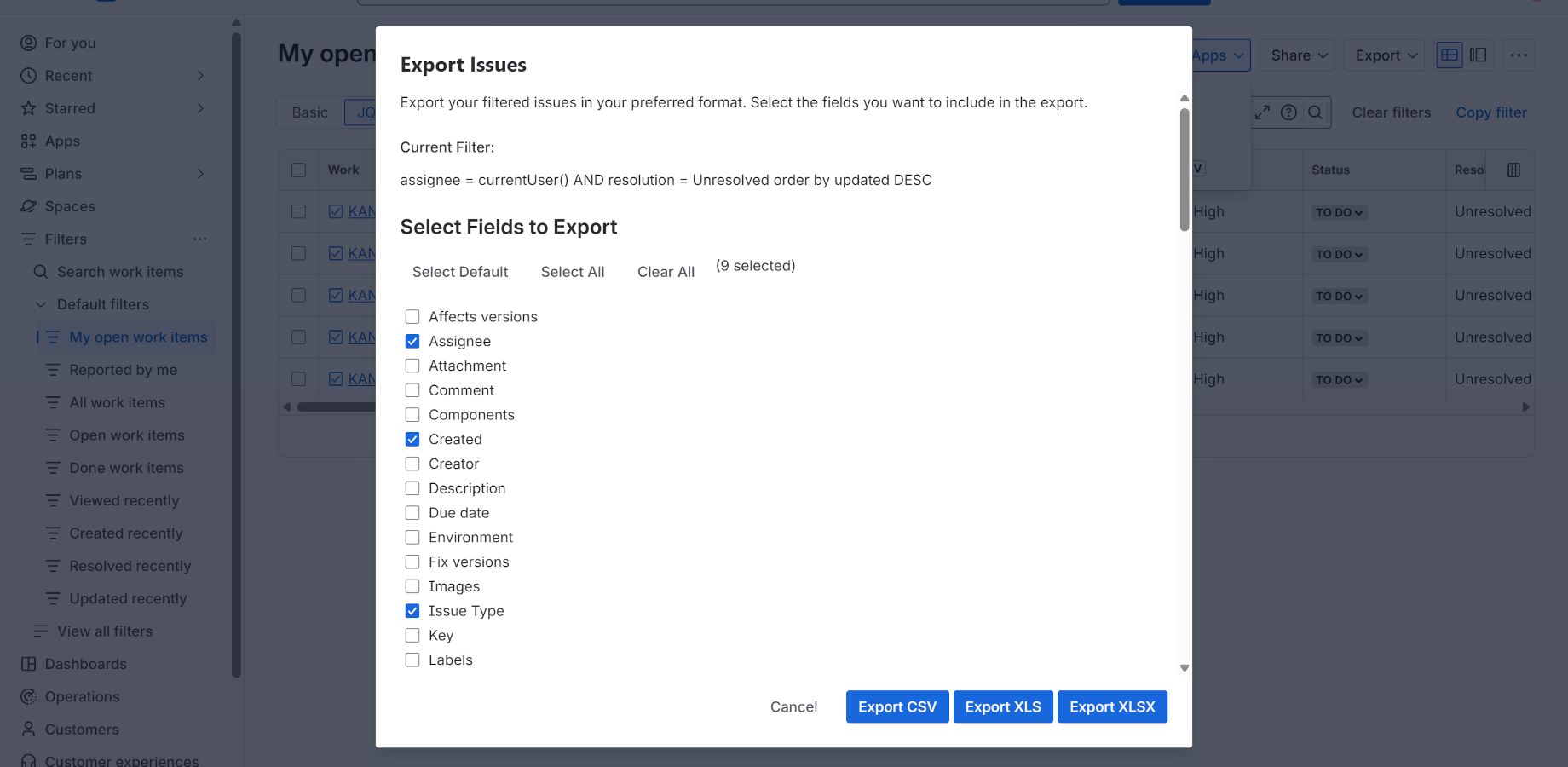 Screenshot: Configure